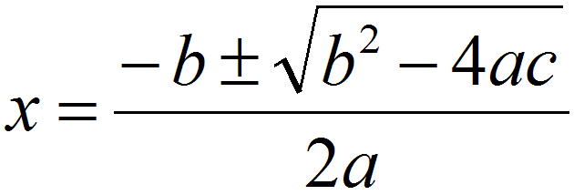 quadratic formula